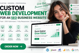 do custom web development for an SEO business website