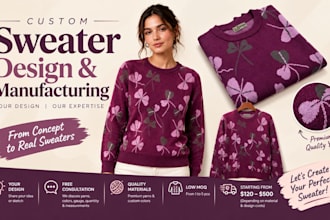 actual sweater development based on your design