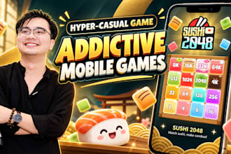 make a hyper casual or merge mobile game in unity