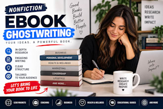 ghostwrite a professional, engaging and well researched nonfiction ebook
