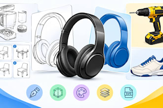 create product line art for instruction manuals