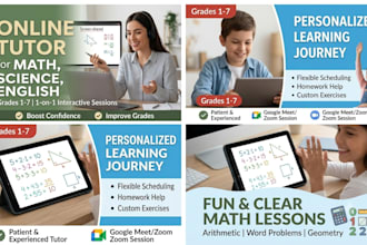 be your online tutor for primary and middle schools