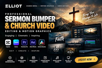 create a cinematic sermon bumper, church intro and sermon video