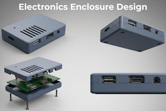 design a pcb enclosure and electronic casing for 3d printing