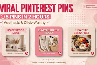 design 5 viral aesthetic pinterest pins in 2 hours