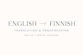 accurately translate english to finnish