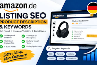write and optimize amazon germany listing SEO product description and keywords