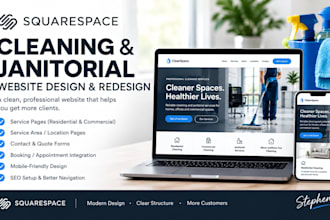 design redesign squarespace cleaning website janitorial website