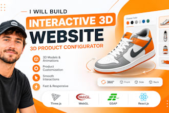 build interactive 3d website 3d product configuration threejs webgl gsap reactjs