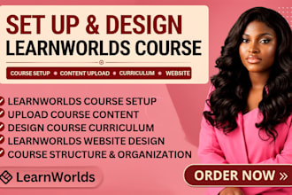 setup learnworld upload course content design learnword curriculum website