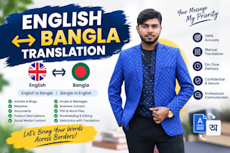 professionally translate english to bangla and bangla to english