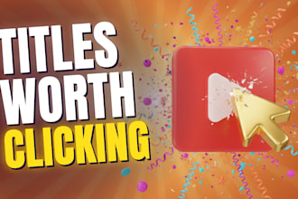 write your youtube titles, description and thumbnail concept