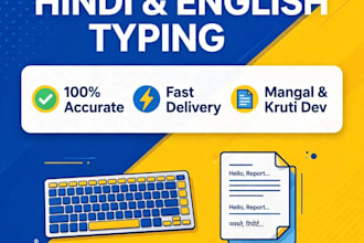 do hindi and english typing, pdf to word and image to text fast