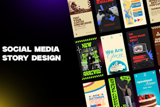 create a professional social media story design