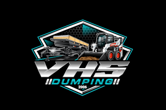 create professional awesome skid steer and dump trailer logo design