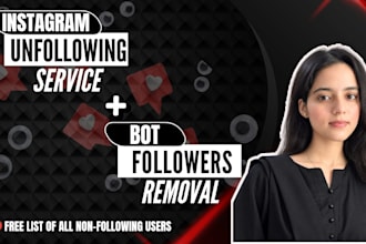 manually unfollow instagram followings and remove bot users