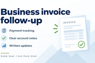 follow up on overdue business invoices and track payments