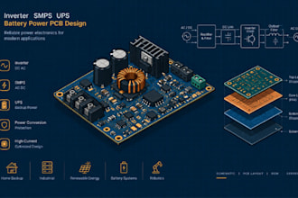 design inverter smps ups battery power electronics pcb high current power supply