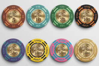 design professional poker chip or poker logo for your business