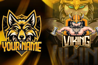create professional logo for cartoon mascot and caricature