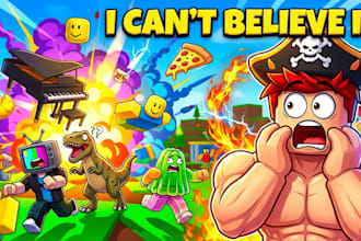 design a high CTR roblox thumbnail for your youtube channel