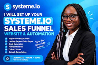 build systeme io sales funnel, landing page, and website