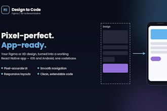 convert your figma or xd design to a react native app