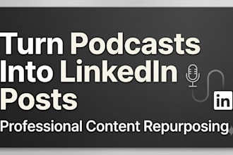 repurpose your podcast or youtube video into social posts and emails