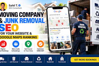 do moving company and junk removal SEO for website and google maps