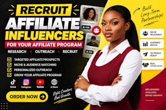 recruit targeted affiliate influencers for your affiliate program
