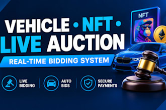build vehicle auction platform nft auction website live bidding system auction