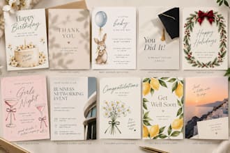 design custom greeting cards, invitations and event cards