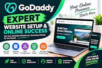 setup your godaddy domain, dns, hosting and SSL