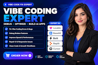 vibe code, fix debug migrate lovable replit base44 bolt claude code vibe coding