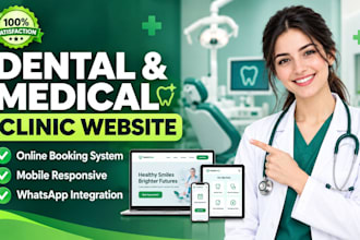 design a modern dental clinic website or medical website