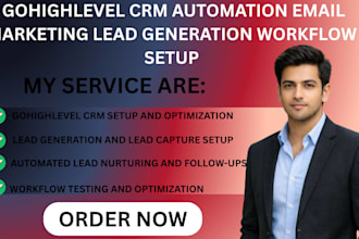 do gohighlevel crm automation email marketing lead generation workflow setup