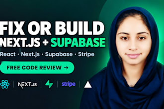 fix or build your supabase web app with react and nextjs