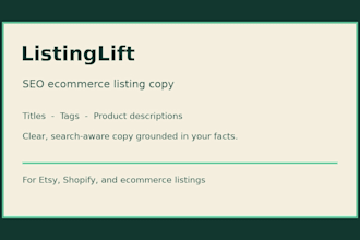 rewrite SEO titles and tags for your ecommerce listings