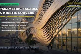 design 3d rendering and facades with rhino grasshopper