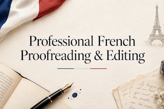 proofread and edit your french text as a native speaker