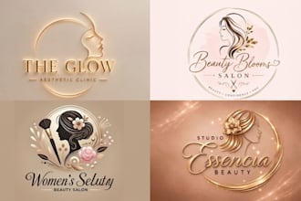 do business spa hair feminine beauty logo design