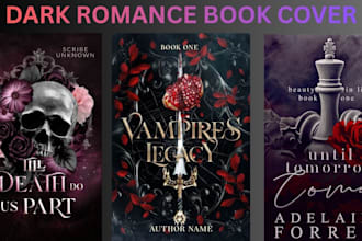do dark romance book cover, fantasy romance, ebook cover, romance book cover