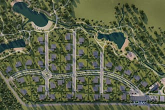 visualize large scale residential development 3d masterplan real estate render