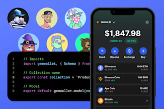 develop crypto wallet app, fintech app, payment app, and blockchain app