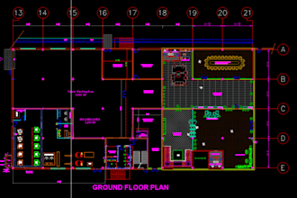 creat professional architectural 2d floor plans in autocad