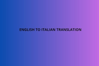 professionaly translate english to italian