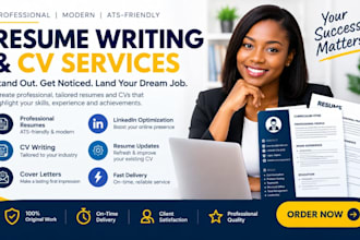 write an ats professional resume, cv, and cover letter