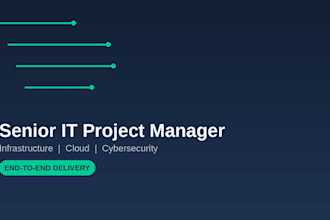 be your project manager for IT infrastructure and cloud projects