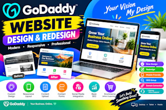 design or redesign a professional godaddy website