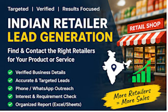 find indian retailers and generate leads for your product